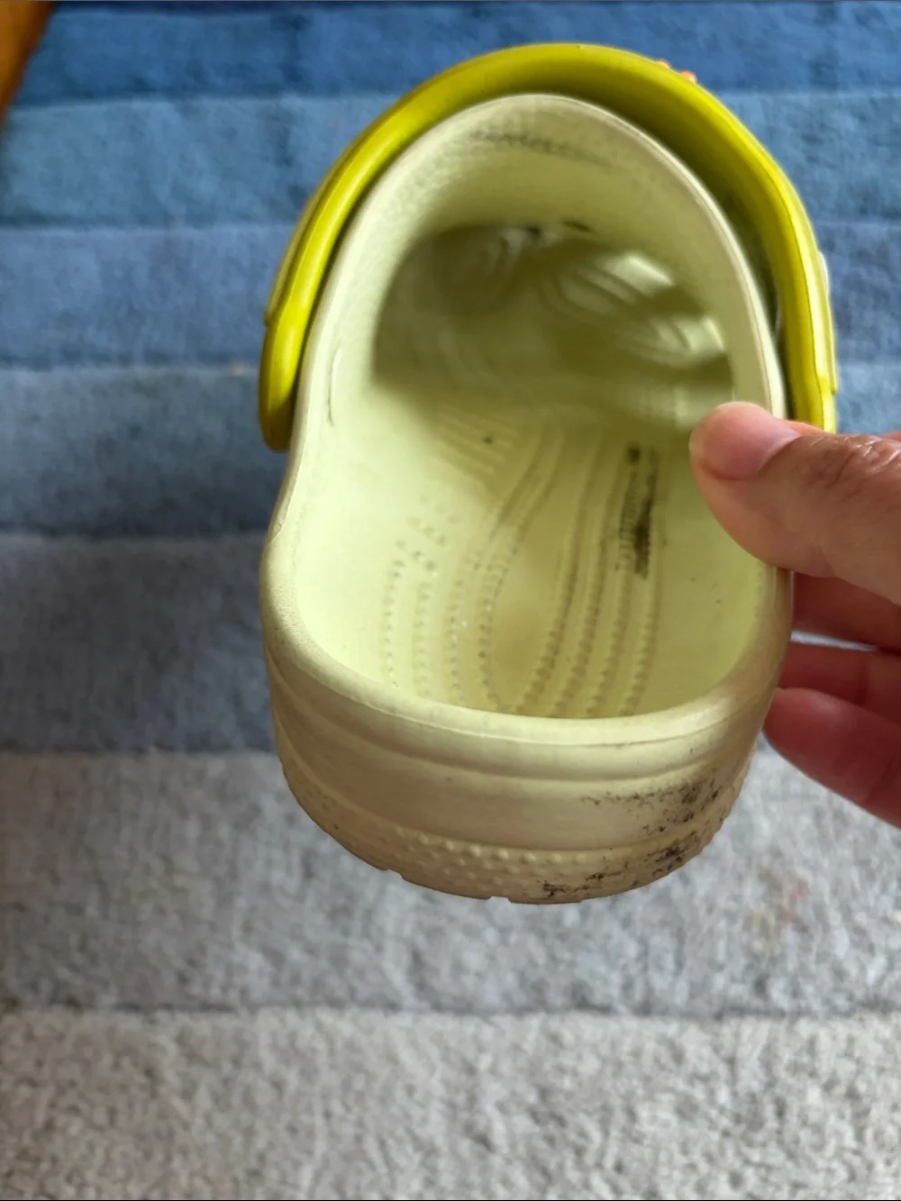 CROCS Kids Pale Yellow Clogs with Fun Charm Accents
